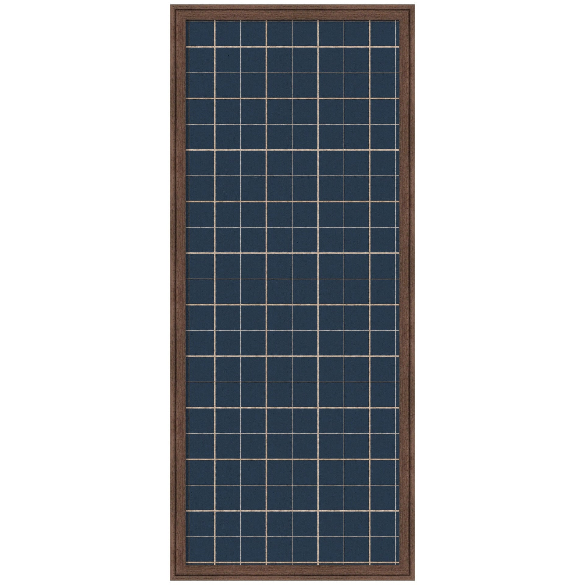 Framed Fabric Pinboard Navy Blue Plaid Wall Organization