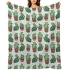 Cactus Cats Throw Blanket