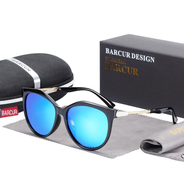 Polarized Cat Eye Sunglasses Women Gradient Round Sun glasses for Women oculos lunette de soleil femme