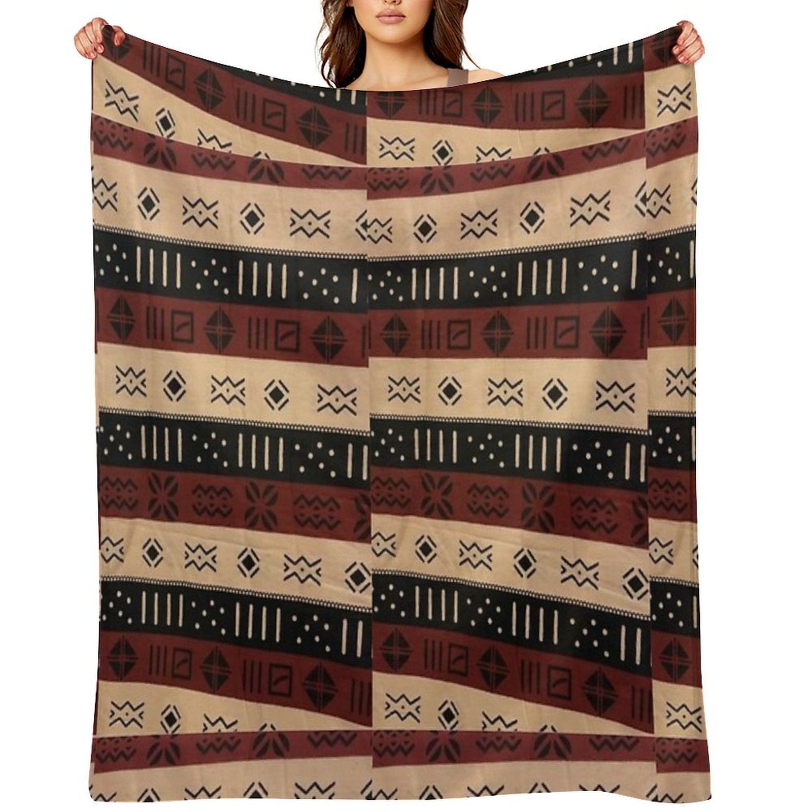 Indigenous Patterns of Earth. Designed by Amarican10. Premium Throw Blanket