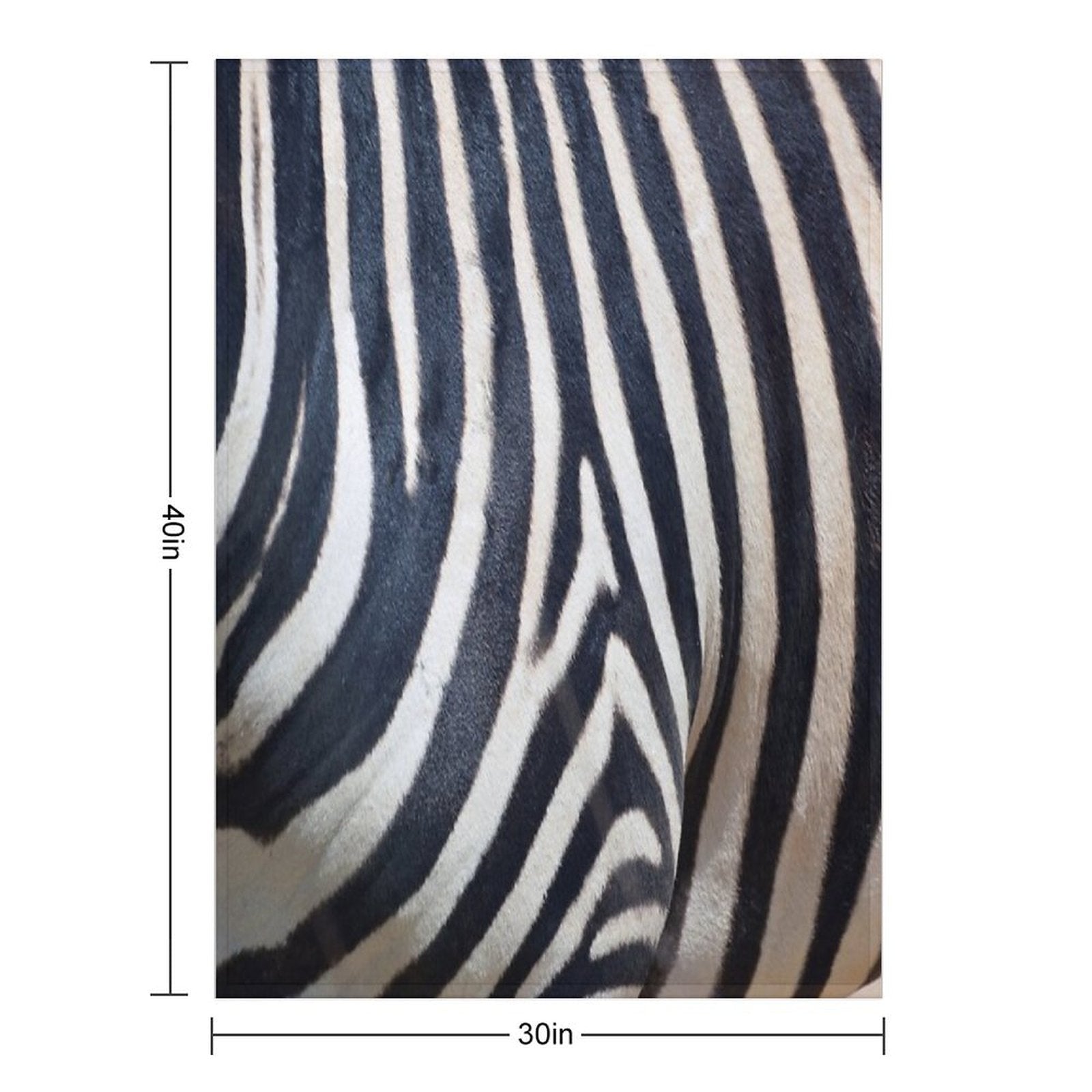 Zebra Shrink-resistant Throw Blanket