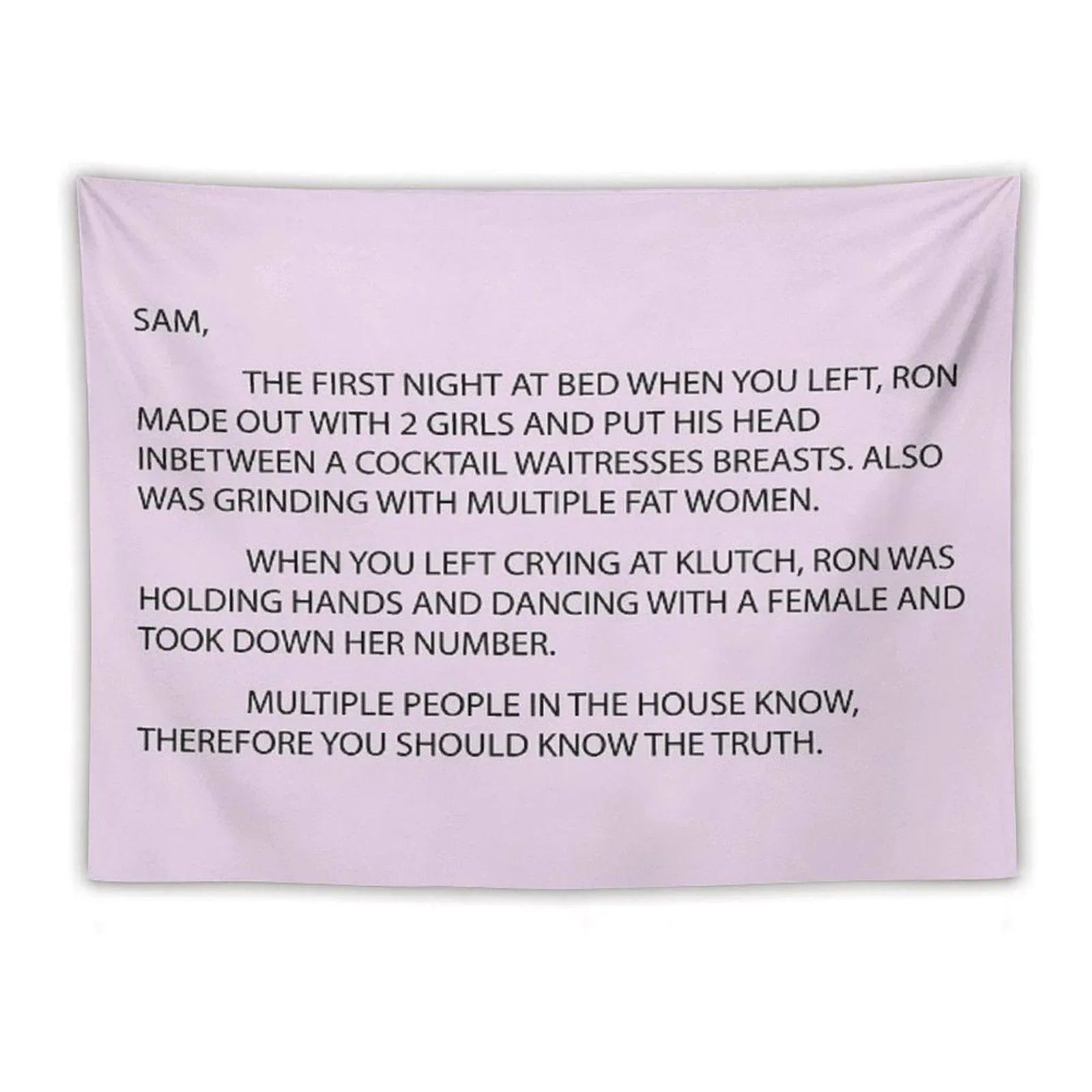 Letter to Sam Sammi Sammy Tapestry