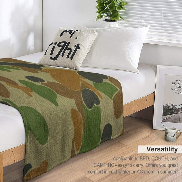 Auscam - Australian Army Camo Sustainable Throw Blanket