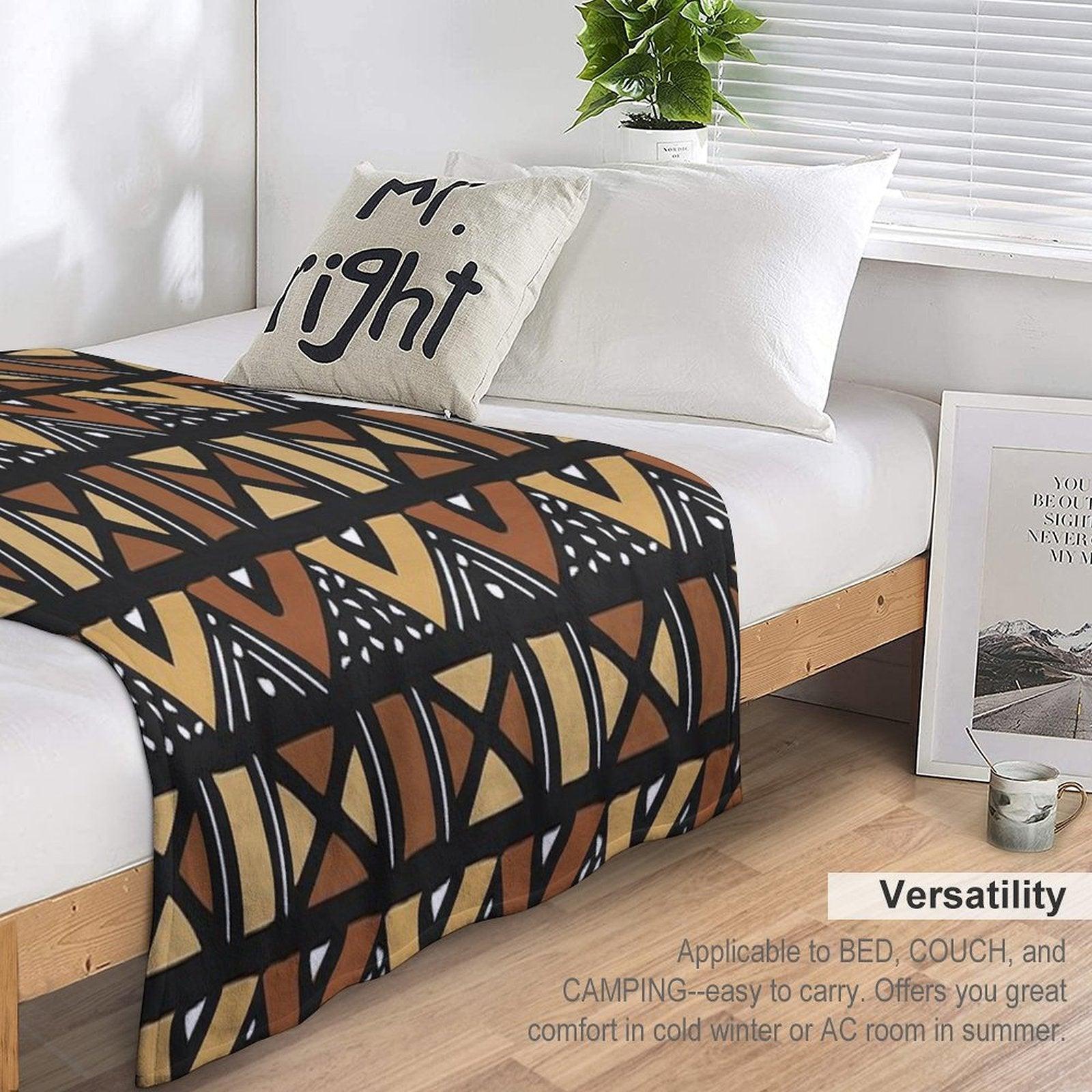 Mud Cloth Mali Throw Blanket