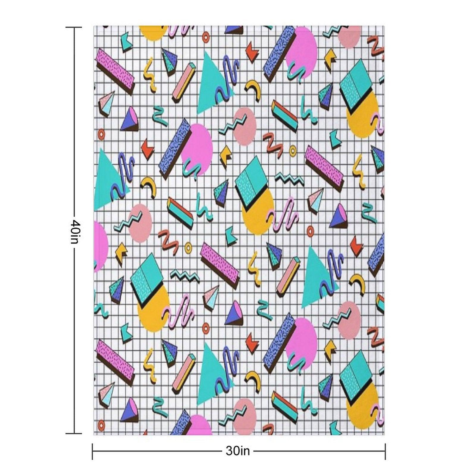 Funky 80s Eighties Memphis Pattern Design Throw Blanket