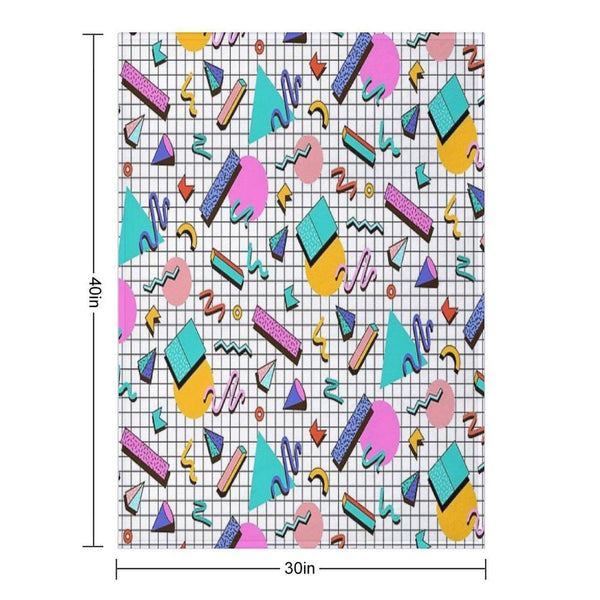 Funky 80s Eighties Memphis Pattern Design Throw Blanket