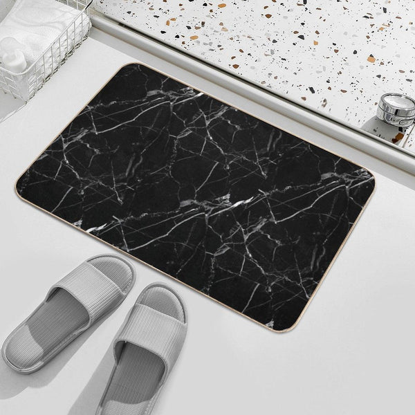 BLACK MARBLE Bath Mat