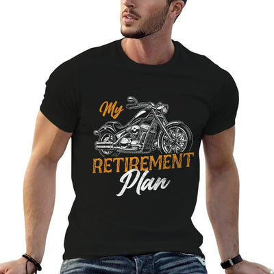 Classic Retired Motorcycle Biker My Retirement Plan Grandpa T-Shirt
