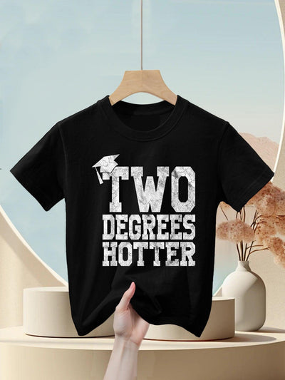 Graduation By Design Company Funny Graduation Gift Two Degrees Hotter Bachelor's Degree Kids T-Shirt
