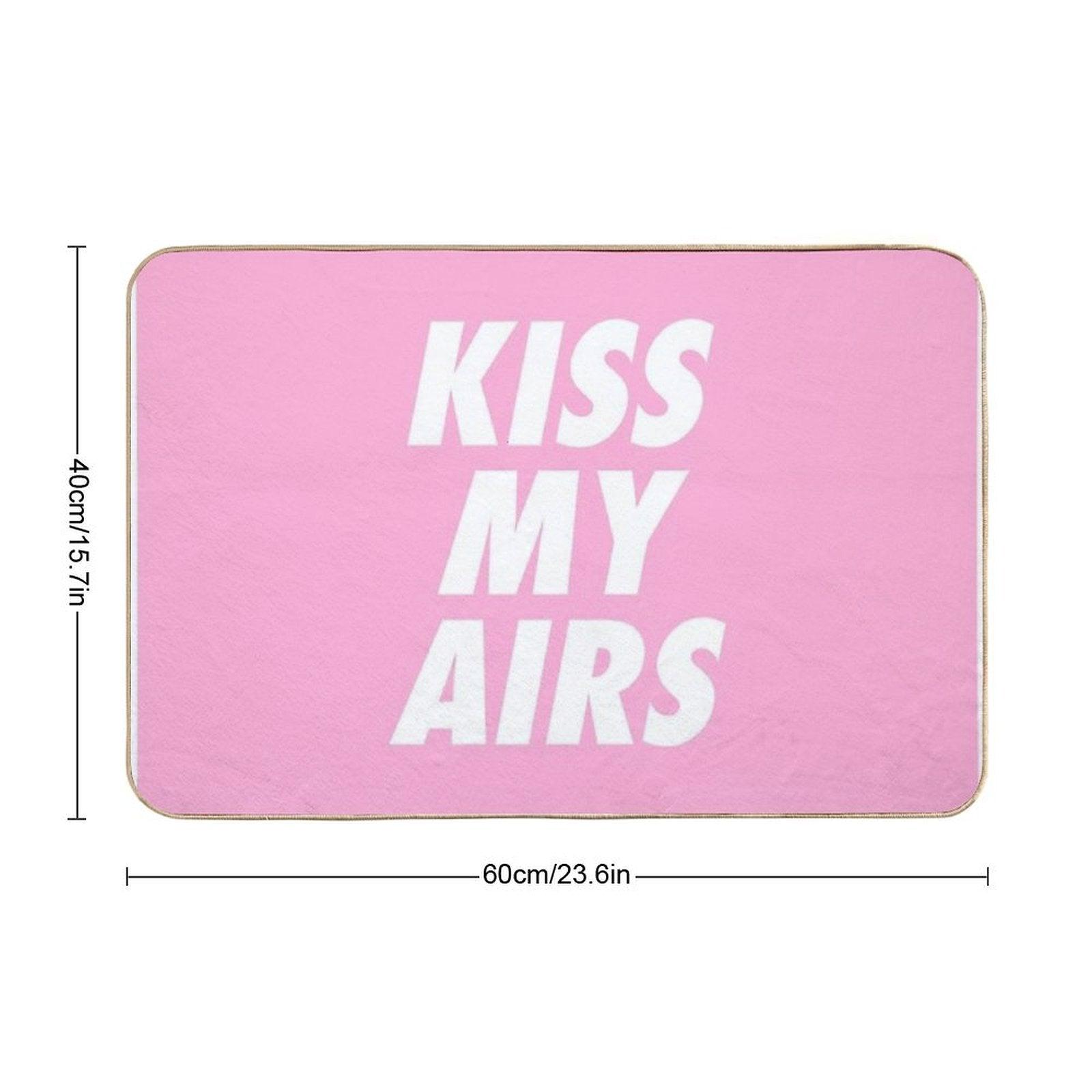 Kiss My Airs Sneaker Head Hype Pink & White Bath Mat