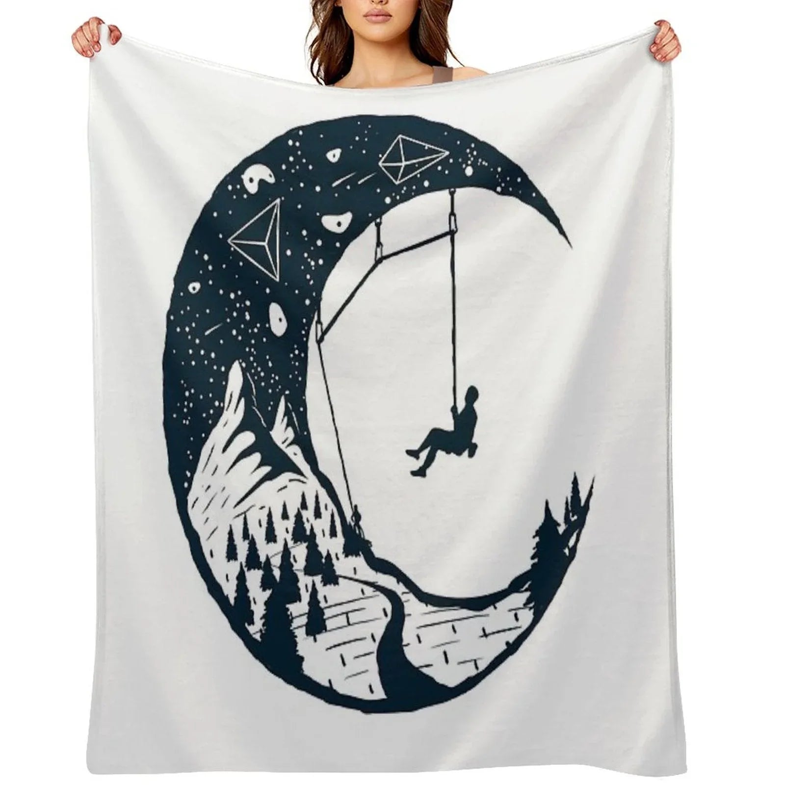 Climber's Sky  Climbing Throw Blanket