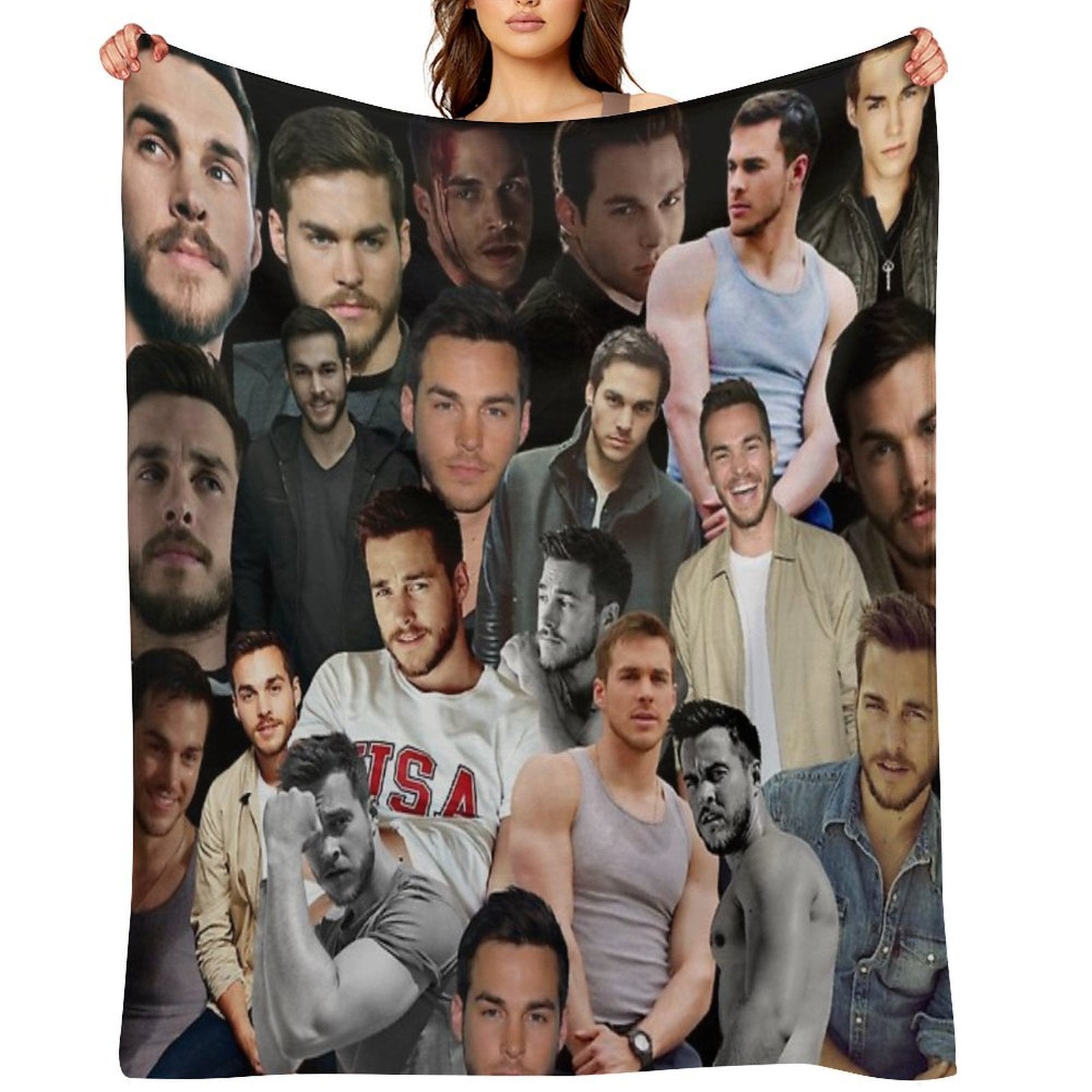 Kai Parker Photo Collage All-season Throw Blanket