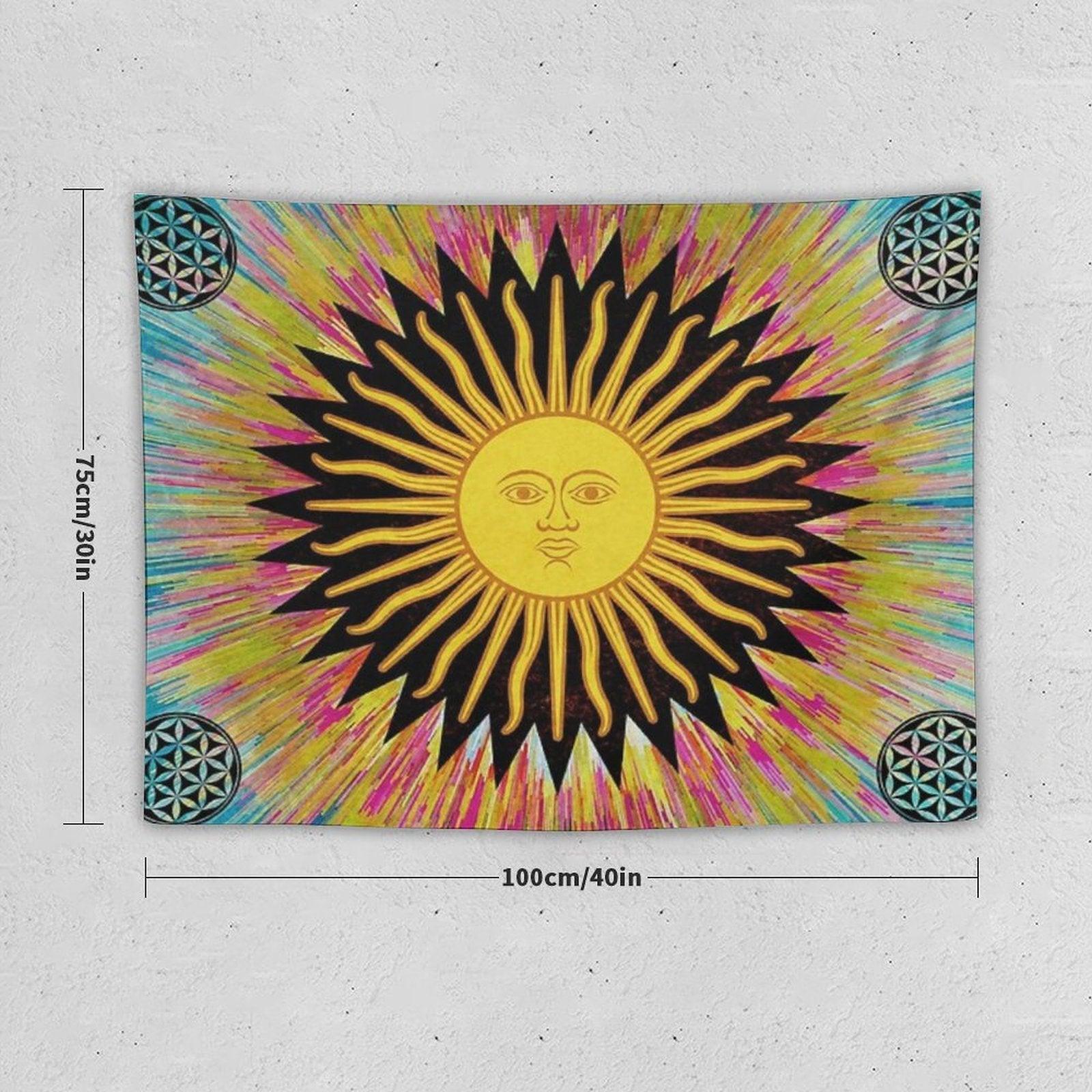 Psychedelic Sun Star  Bohemian Zen Hippie Festival Tapestry