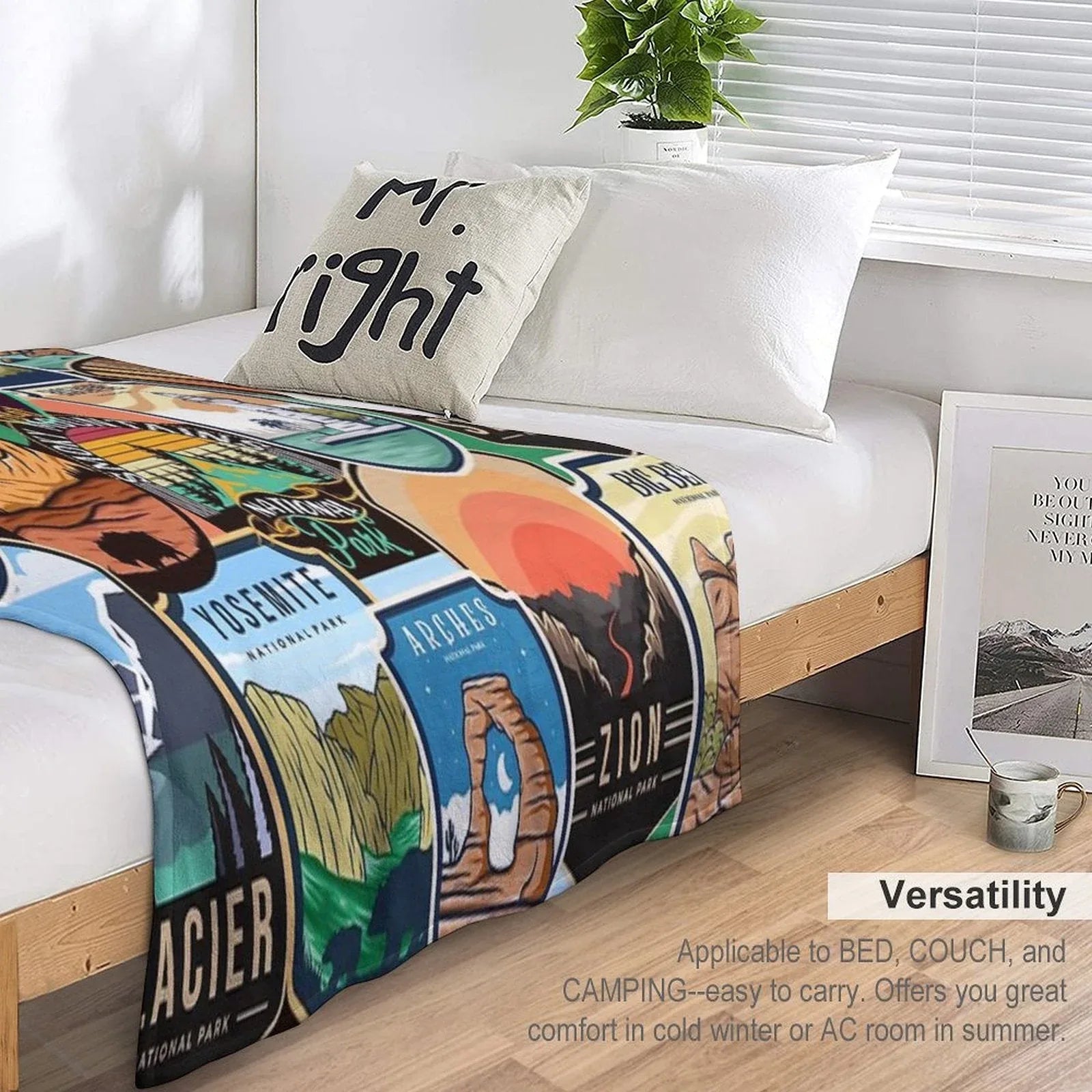 National Parks Logo Design Throw Blanket