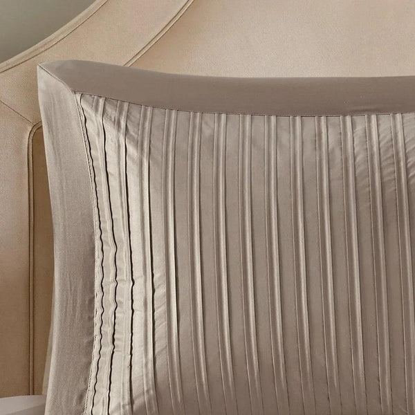 Trinity 7 Piece Polyester Charmeuse Comforter Set - Traupe - Gifts for You 'n Me