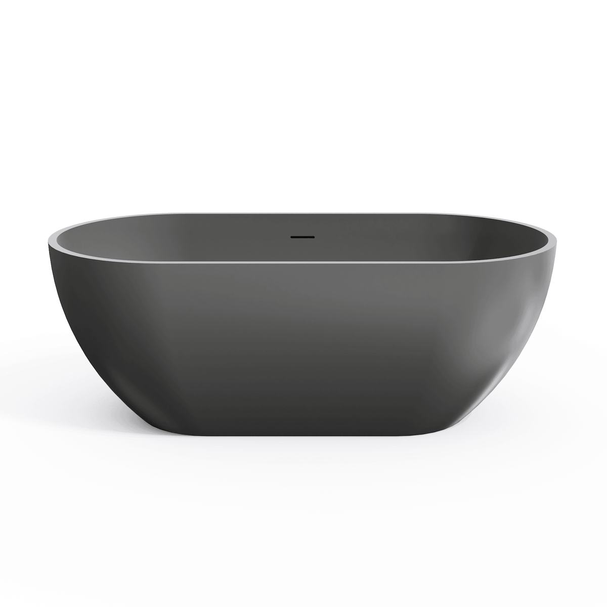 63 Inch Solid Surface Oval Shape Freestanding Bathtub