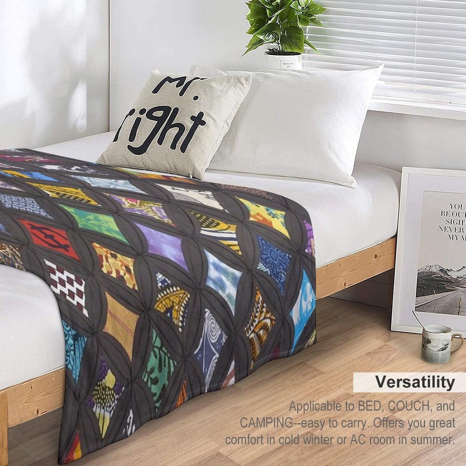 Cathedral Window Viola Canady Quilt Imagery Throw Blanket