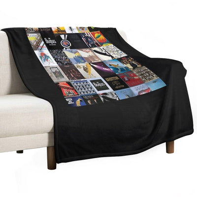 Rock Band Posters Collage Classic T-Shirt Lightweight Throw Blanket