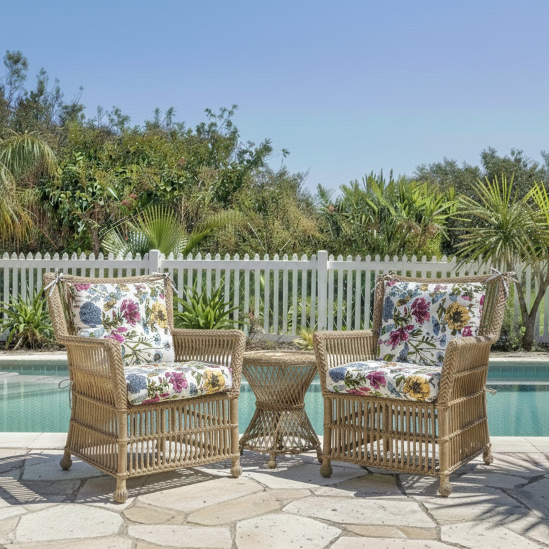 Outdoor Chair Cushions Set of 2 - Waterproof & Stylish