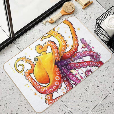 Octopus Sunrise Bath Mat