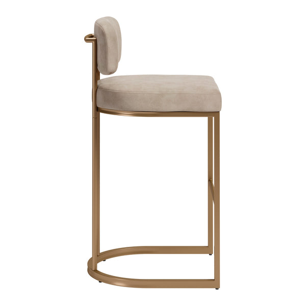 Velar Barstool (Set of 2) Beige