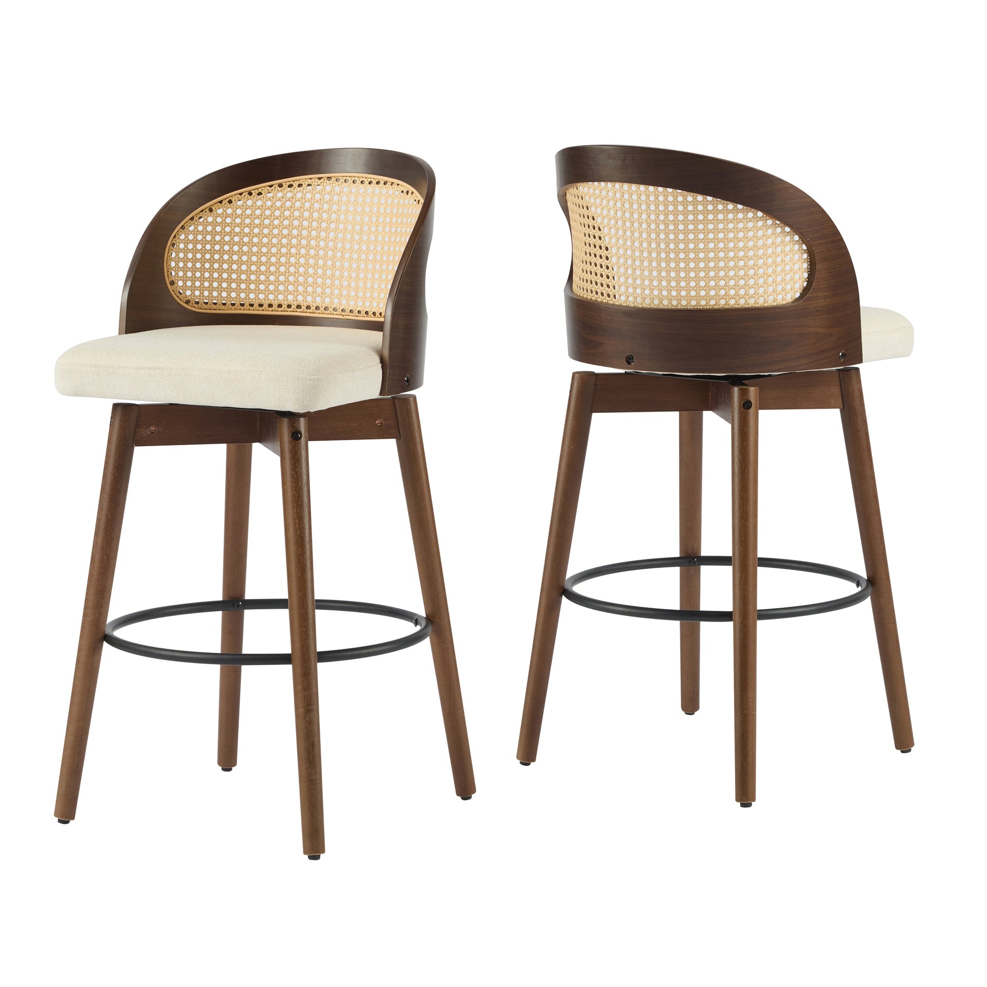 Set of 2 Como Indoor Wood Barstool