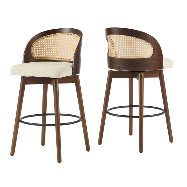Set of 2 Como Indoor Wood Barstool