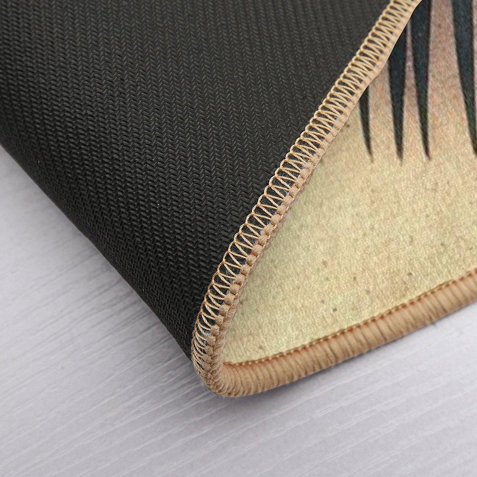 Palm Leaf Print Bath Mat
