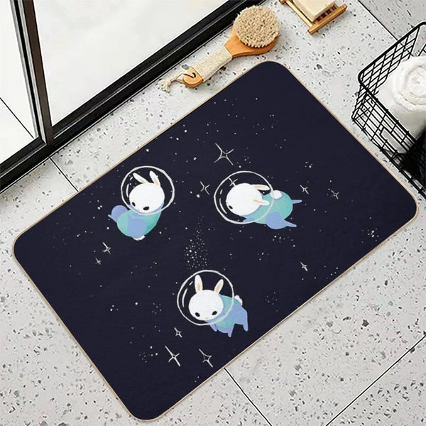 Space Bunnies Bath Mat
