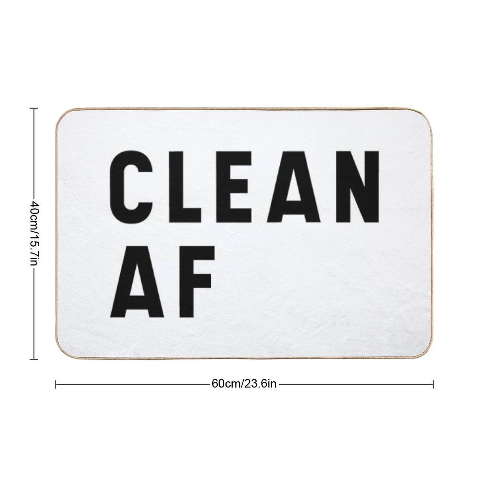 Clean AF - Funny Saying Bath Mat