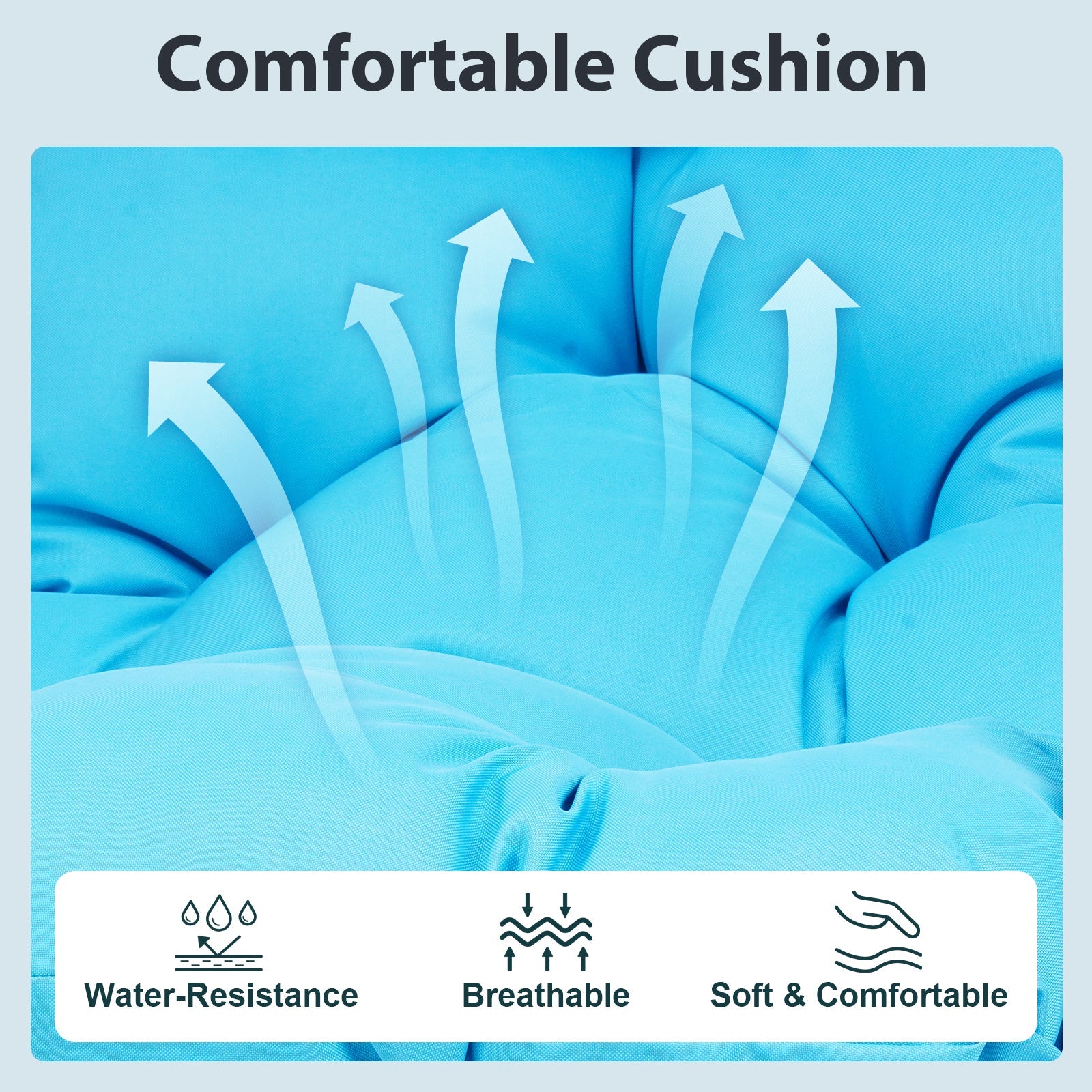 Outdoor Garden Rattan Egg Swing Hanging Chair PE Wicker Hanging Chair for Outdoor Patio