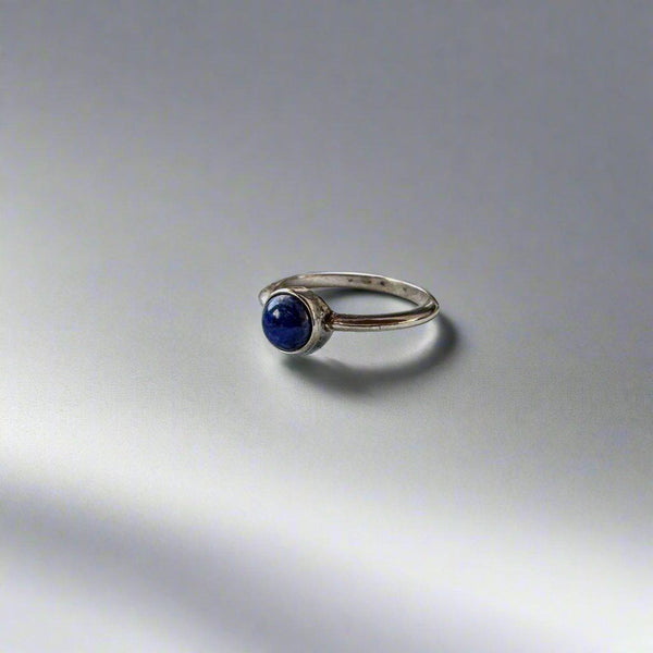 Lapis Ring Set In Silver – Wisdom And Quiet Insight | By Blackbird & Sage