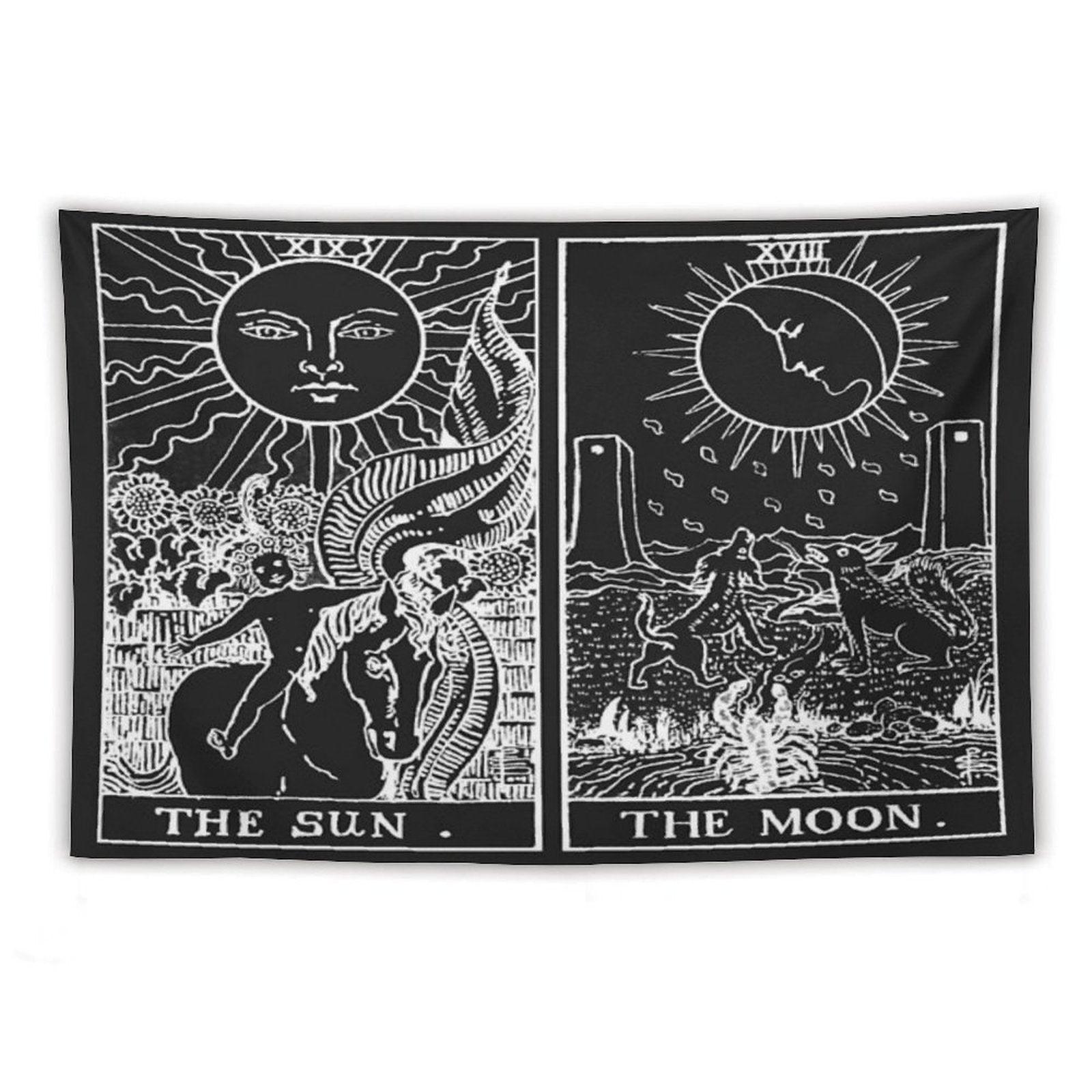 The Sun And Moon Tarot Cards  Pearl & Obsidian Tapestry
