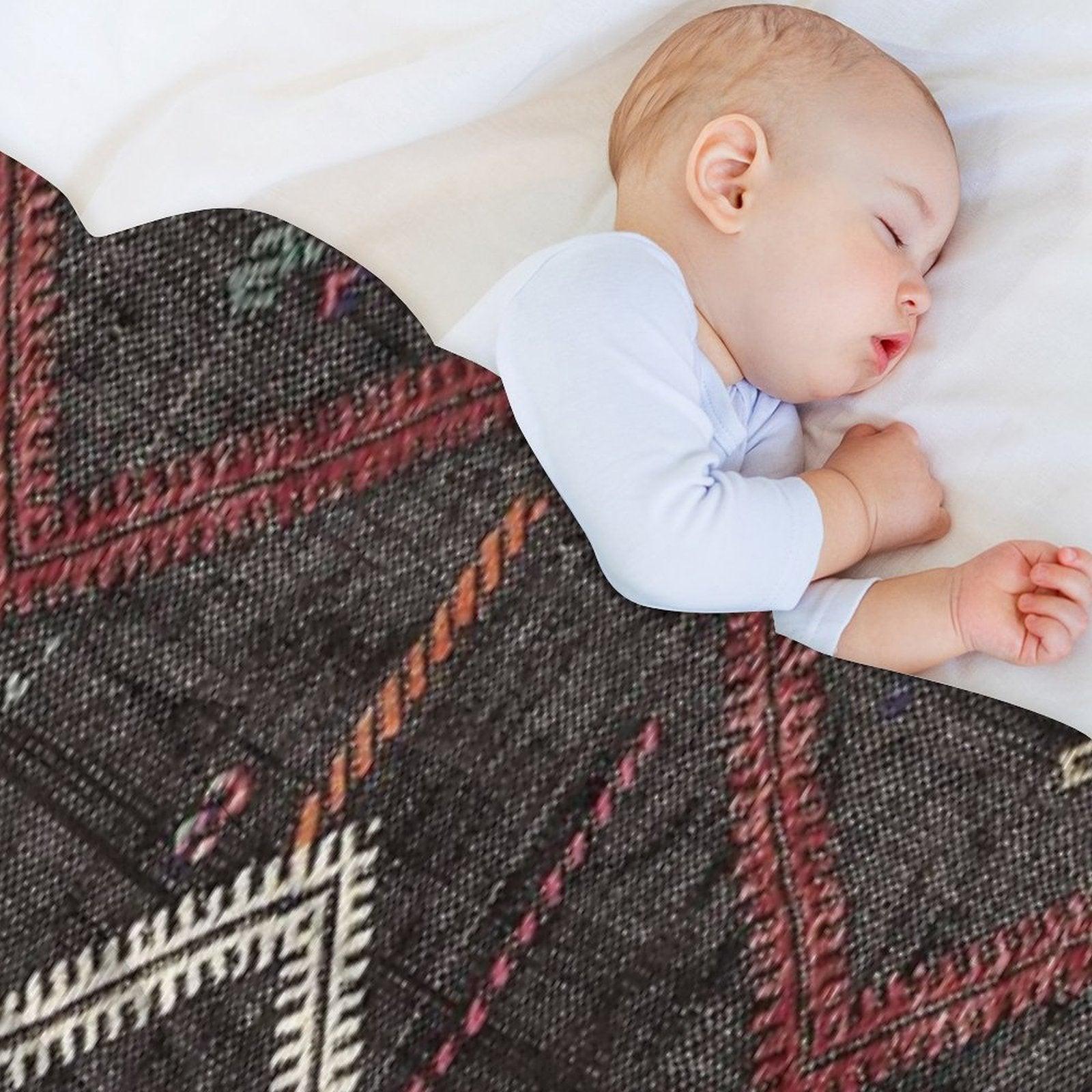 Old Kilim Fragment Throw Blanket