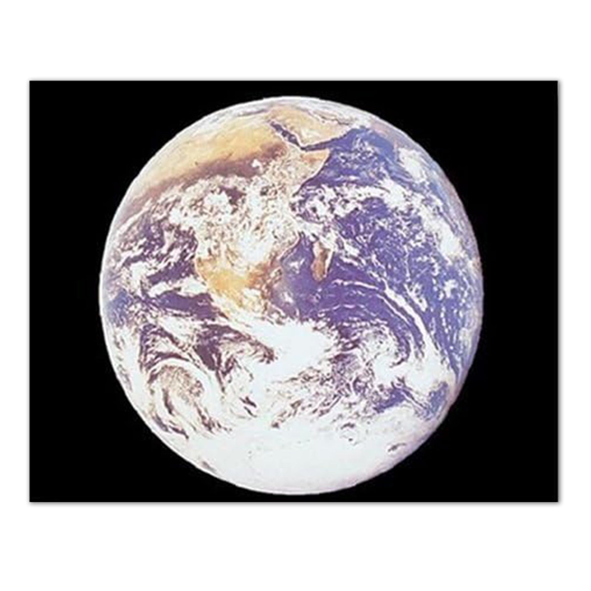 Earth From Moon Art – NASA Space Wall Art 16x20 Lithograph Print