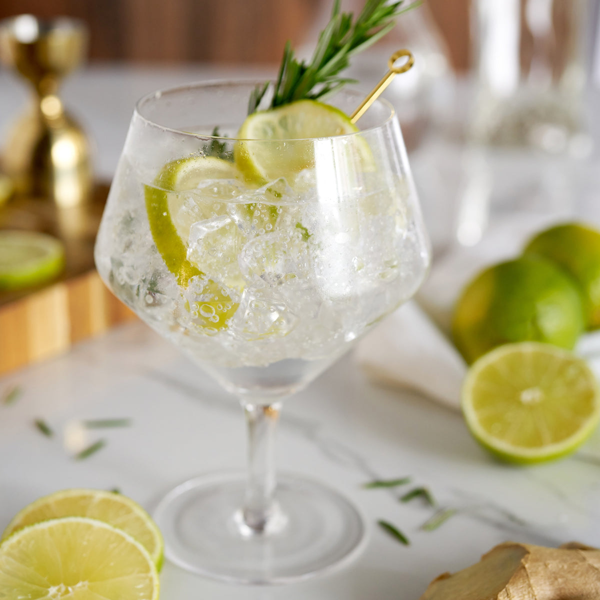 Raye Angled Crystal Gin & Tonic Glasses, Set of 2