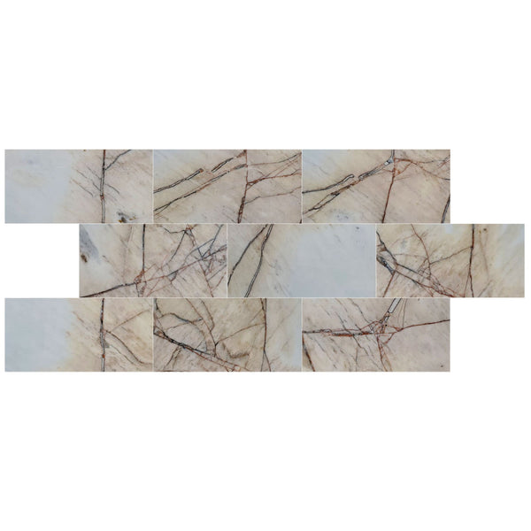 Agora Gold White Exotic Marble Polished Floor and Wall Tile - Large Format - Livfloors Collection