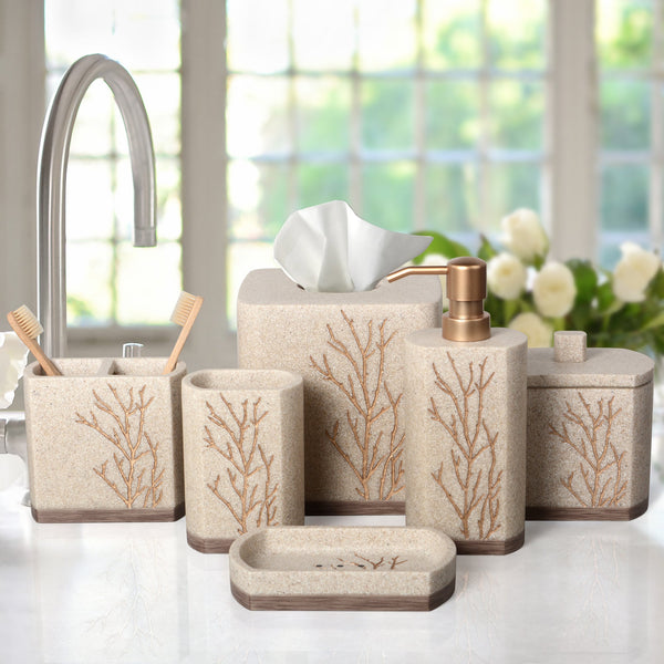 The Kent Essence Collection – Elegant Modern Bathroom Décor Accessories Set of 6 Decozen