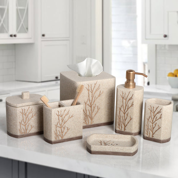 The Kent Essence Collection – Elegant Modern Bathroom Décor Accessories Set of 6 Decozen
