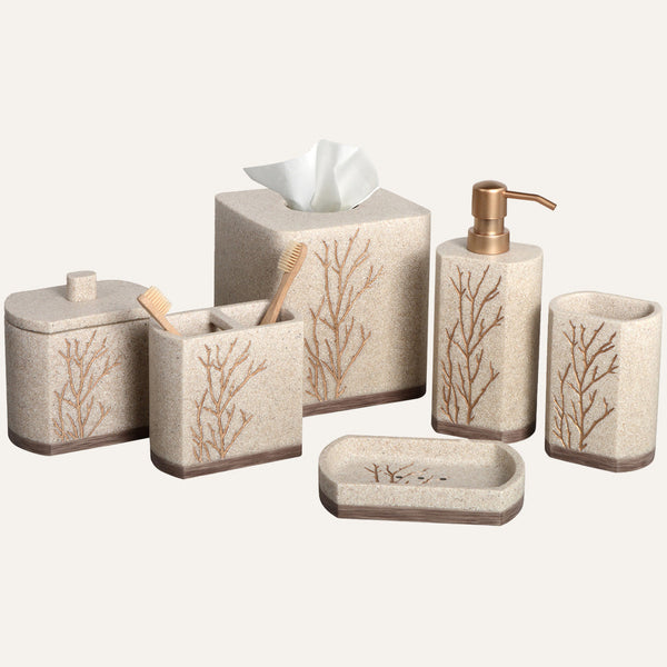 The Kent Essence Collection – Elegant Modern Bathroom Décor Accessories Set of 6 Decozen