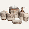 The Beige Stella Collection – Elegant Modern Bathroom Décor Accessories Set of 6