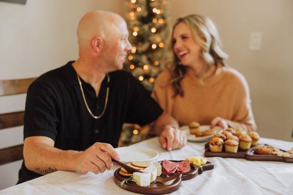 Reversible Snowman Sectioned Serving Tray with Knife Picnic Time Family of Brands