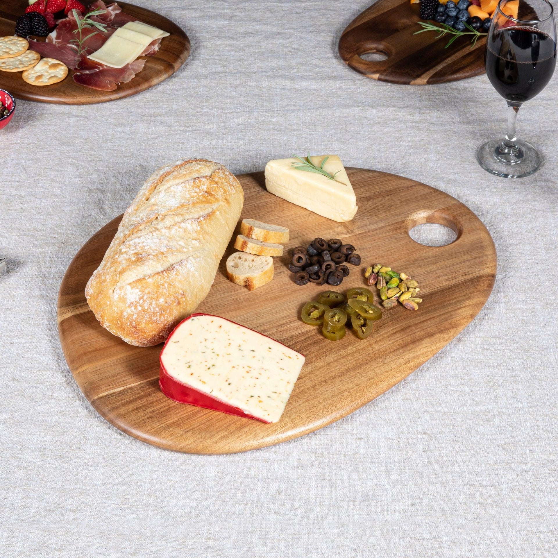 Pebble Shaped Acacia Serving Board 18