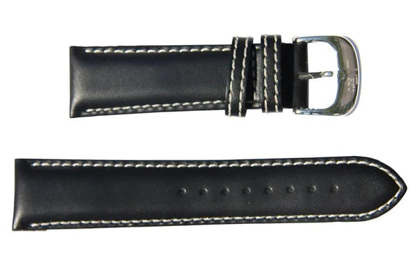 Black Calfskin Leather Band for Watches - 22 mm - Gifts for You 'n Me