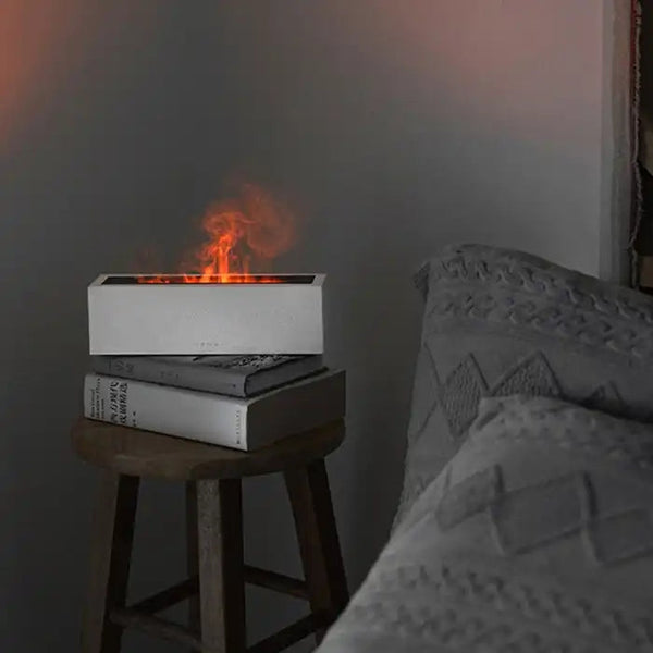 200ml Flame Humidifier Aromatic Essential Oil Electric Ultrasonic Diffuser