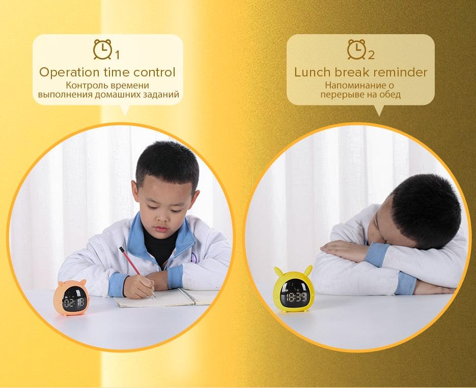 Alarm Clock Kids Child Children Sleep Bedside Alarm Clock Digital Wake Up Children's Alarm Clocks for Girls Boys Bedroom Temperature Snooze Timer Clock for Bedroom/Table/Desk