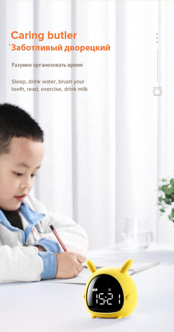 Alarm Clock Kids Child Children Sleep Bedside Alarm Clock Digital Wake Up Children's Alarm Clocks for Girls Boys Bedroom Temperature Snooze Timer Clock for Bedroom/Table/Desk