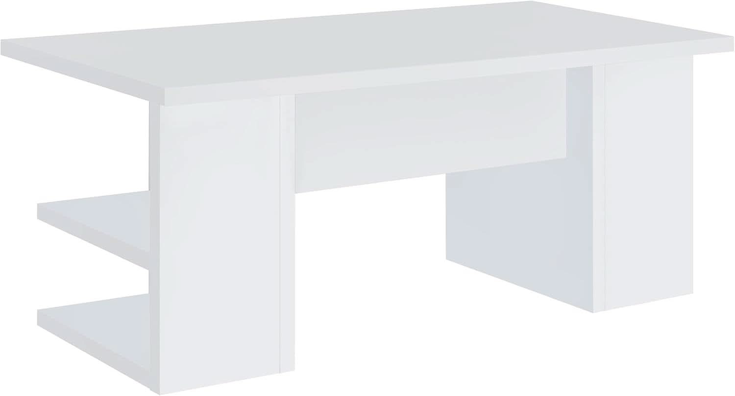 Alice 71 Inch White Modern Home Office Desk With 4 Shelves