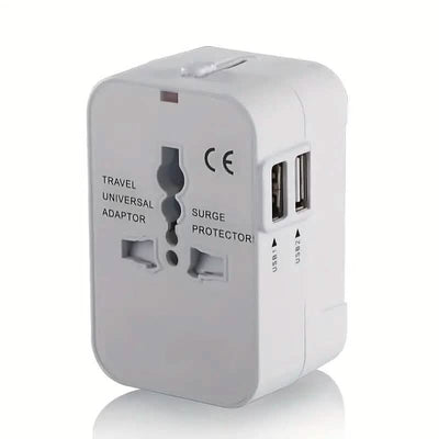 All-in-One Universal Travel Charger with Dual USB Charging Ports