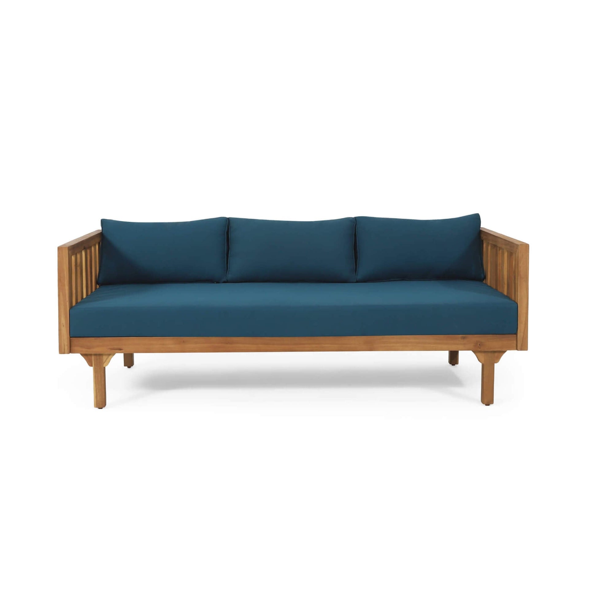 3-Seater Acacia Wood Daybed Sofa With Water-Resistant Cushions (SAK65773)